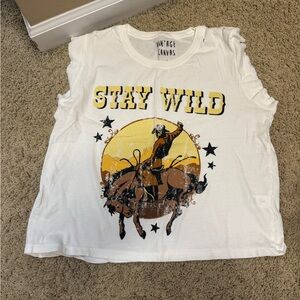 'Stay Wild' White Tank